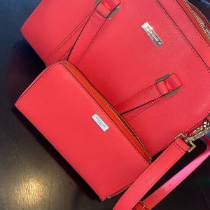 Kate Spade Coral Zip Around Wallet